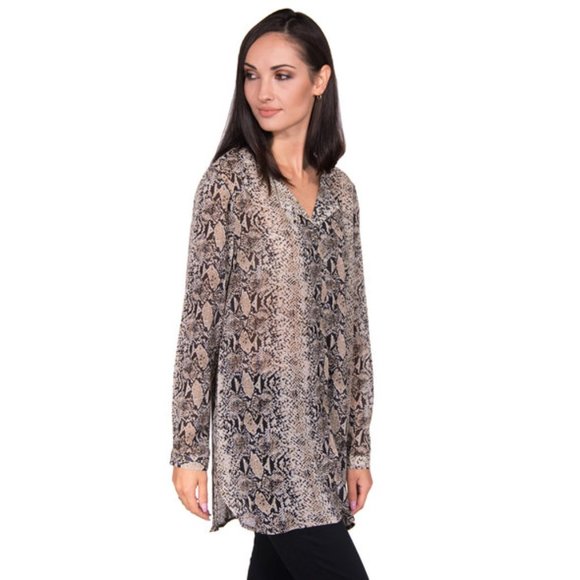 BNWT b.young Snakeskin Print Tunic Blouse - Picture 2 of 5